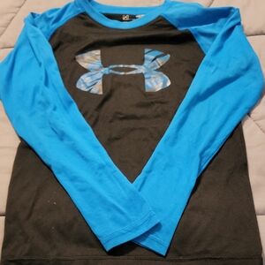 Under Armour Kids' Long Sleeve Shirt in Blue and Black